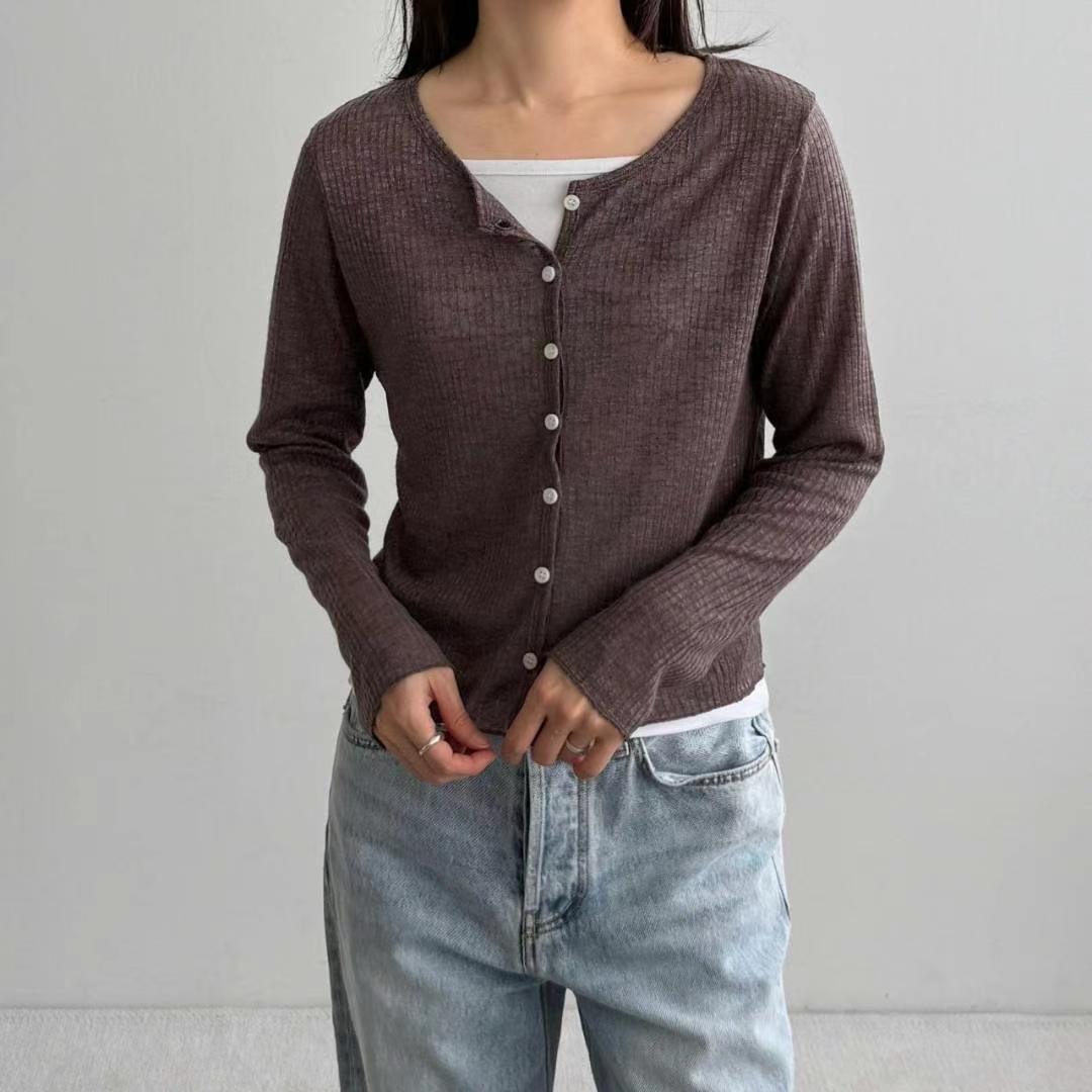 ABLE CO東大門㊣實拍女士新品25春夏真品休閑職業熱賣針織衫ABLE CO針織衫圖色5