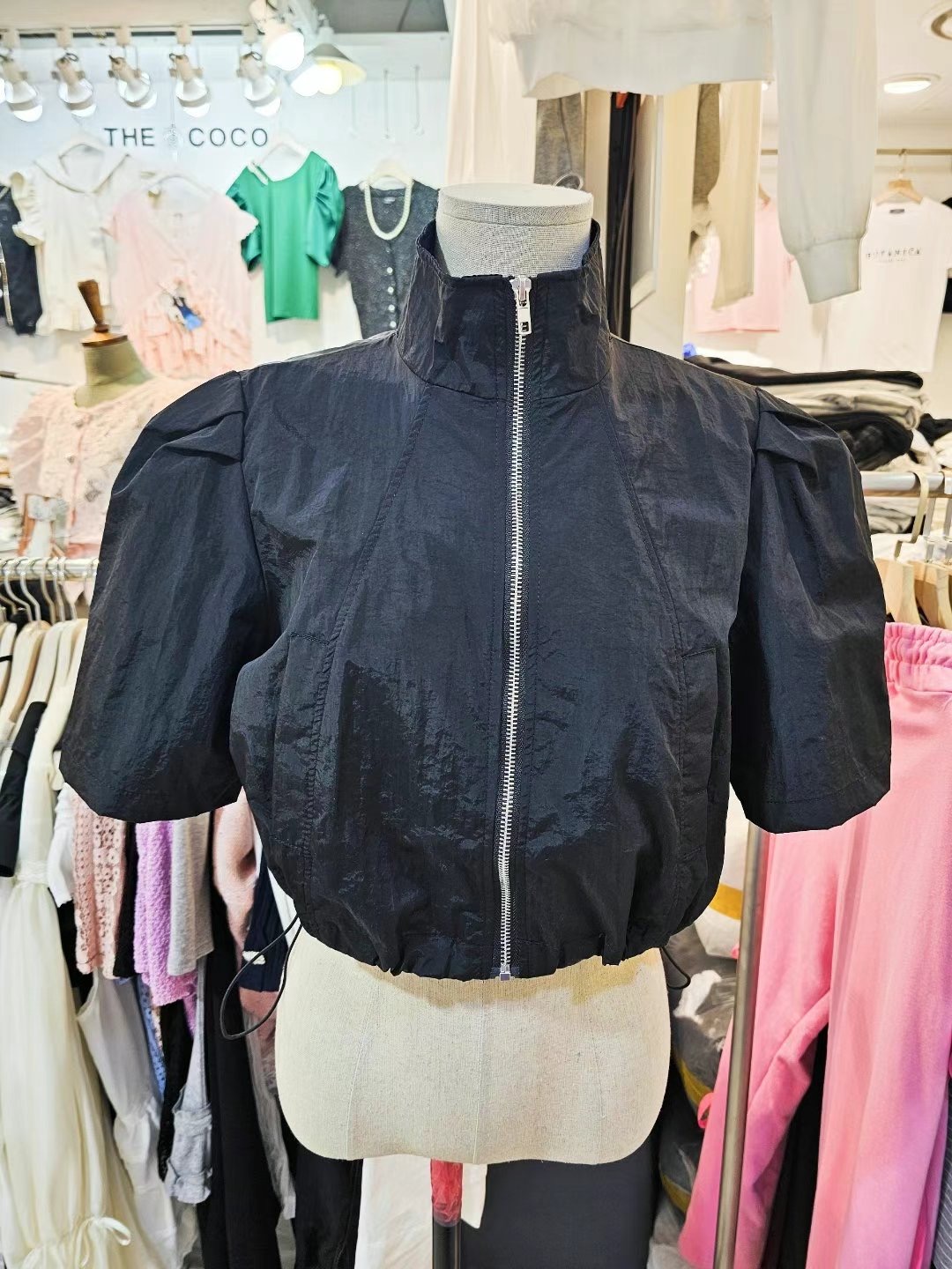 THE COCO東大門㊣實拍女士新品25春夏休閑推薦夾克泡泡袖短款THE COCO夾克圖色2