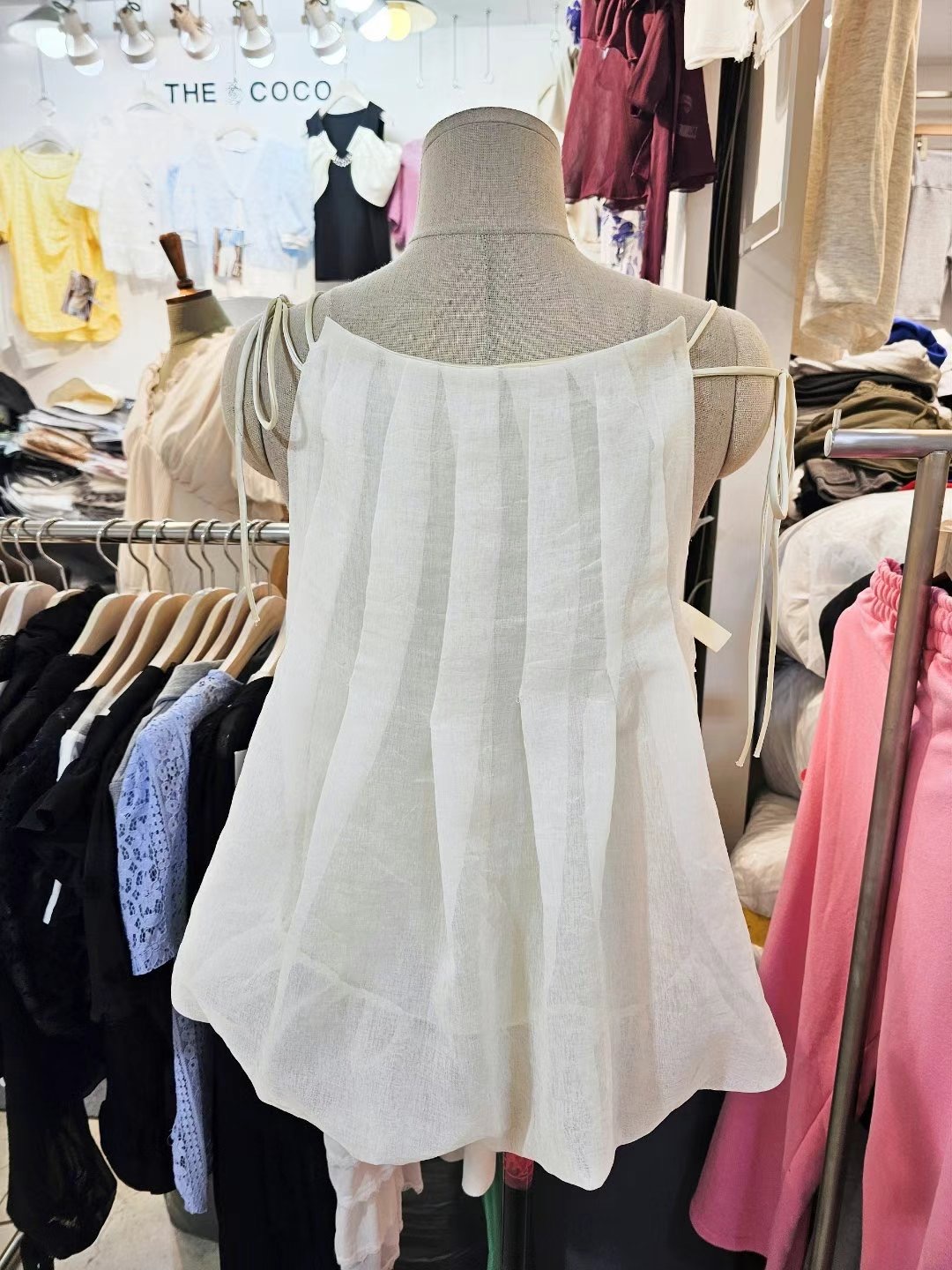THE COCO東大門㊣代購女士新品25春夏真品熱賣吊帶背心蝴蝶結THE COCO吊帶/背心
