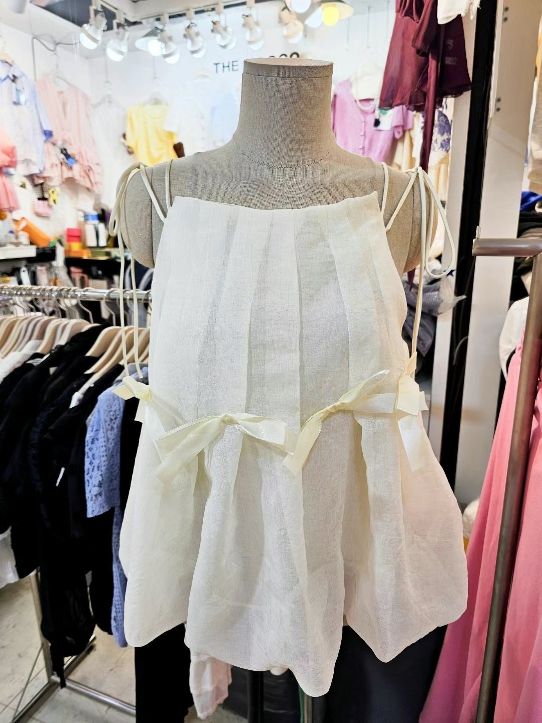 THE COCO東大門㊣代購女士新品25春夏真品熱賣吊帶背心蝴蝶結THE COCO吊帶/背心