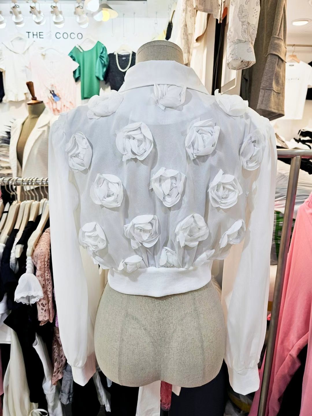 THE COCO東大門㊣直郵女裝新品職業休閑熱賣人氣時尚夾克花朵THE COCO夾克