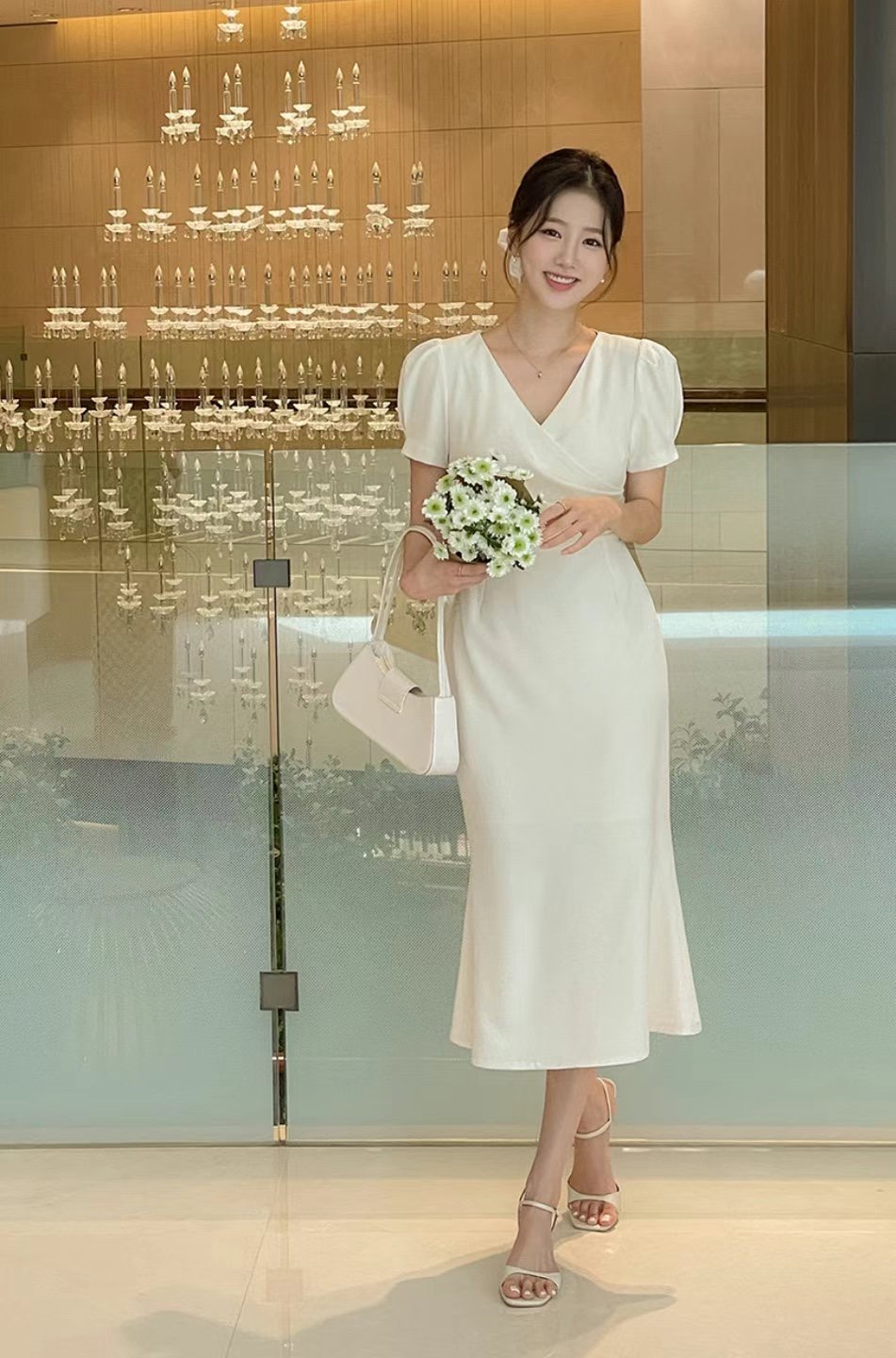 ON-NI-언니-T韓國直郵㊣女裝新款時尚職業25春夏熱賣連衣裙ON-NI連衣裙