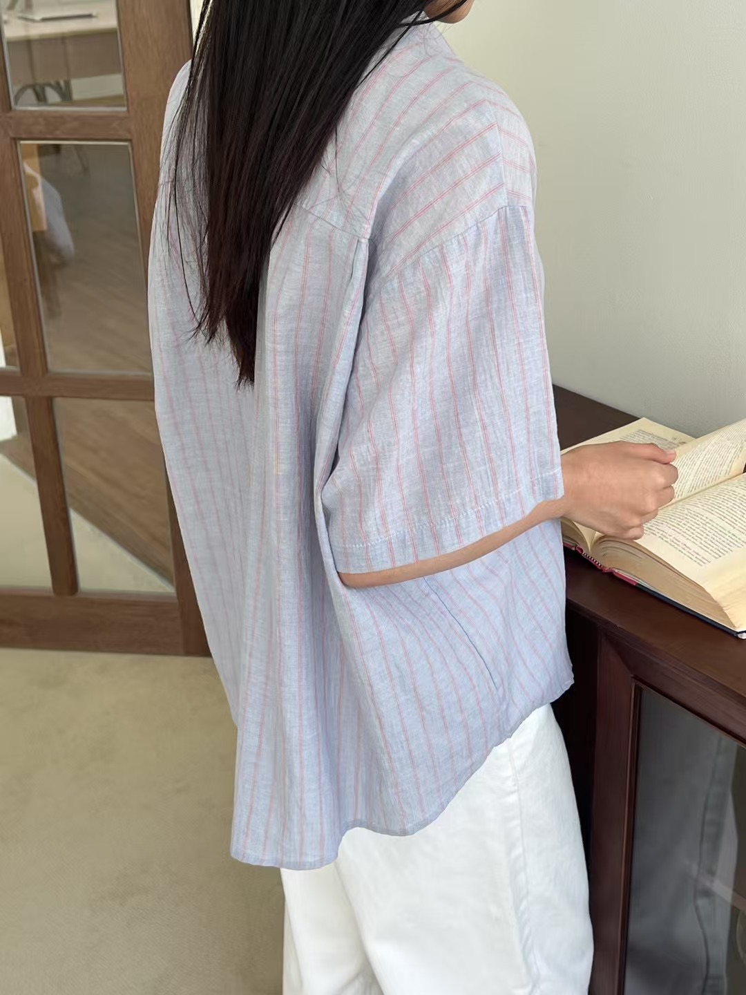 ALL OF US韓國直郵㊣女士新款人氣熱賣真品25春夏襯衫蕾絲衫ALL OF US襯衫/蕾絲衫