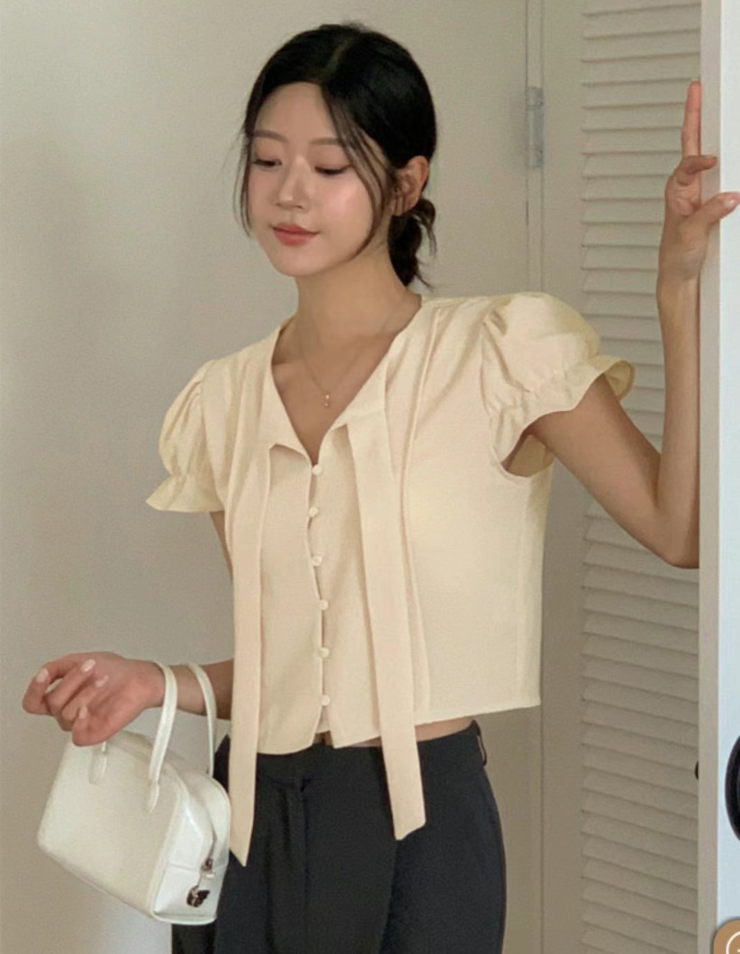 ON-NI-언니-T韓國直郵㊣女士新品熱賣職業時尚襯衫蕾絲衫ON-NI襯衫/蕾絲衫圖色1