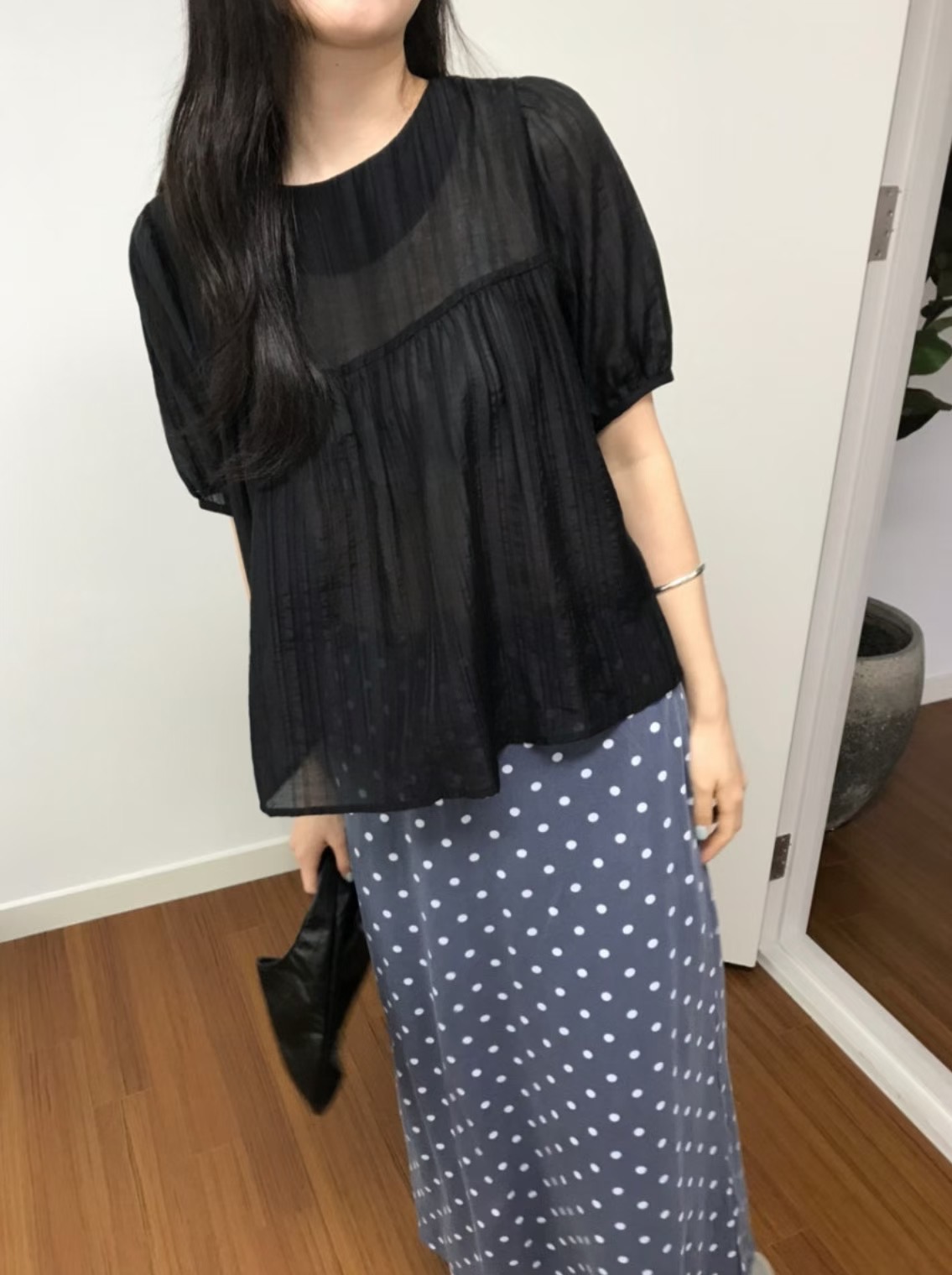 ALL OF US韓國直郵㊣女士新品休閑人氣熱賣25春夏襯衫蕾絲衫ALL OF US襯衫/蕾絲衫圖色2
