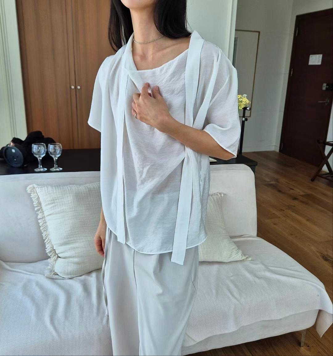 COVER-커버-T韓國直郵㊣女裝新品職業時尚人氣襯衫蕾絲衫COVER襯衫/蕾絲衫