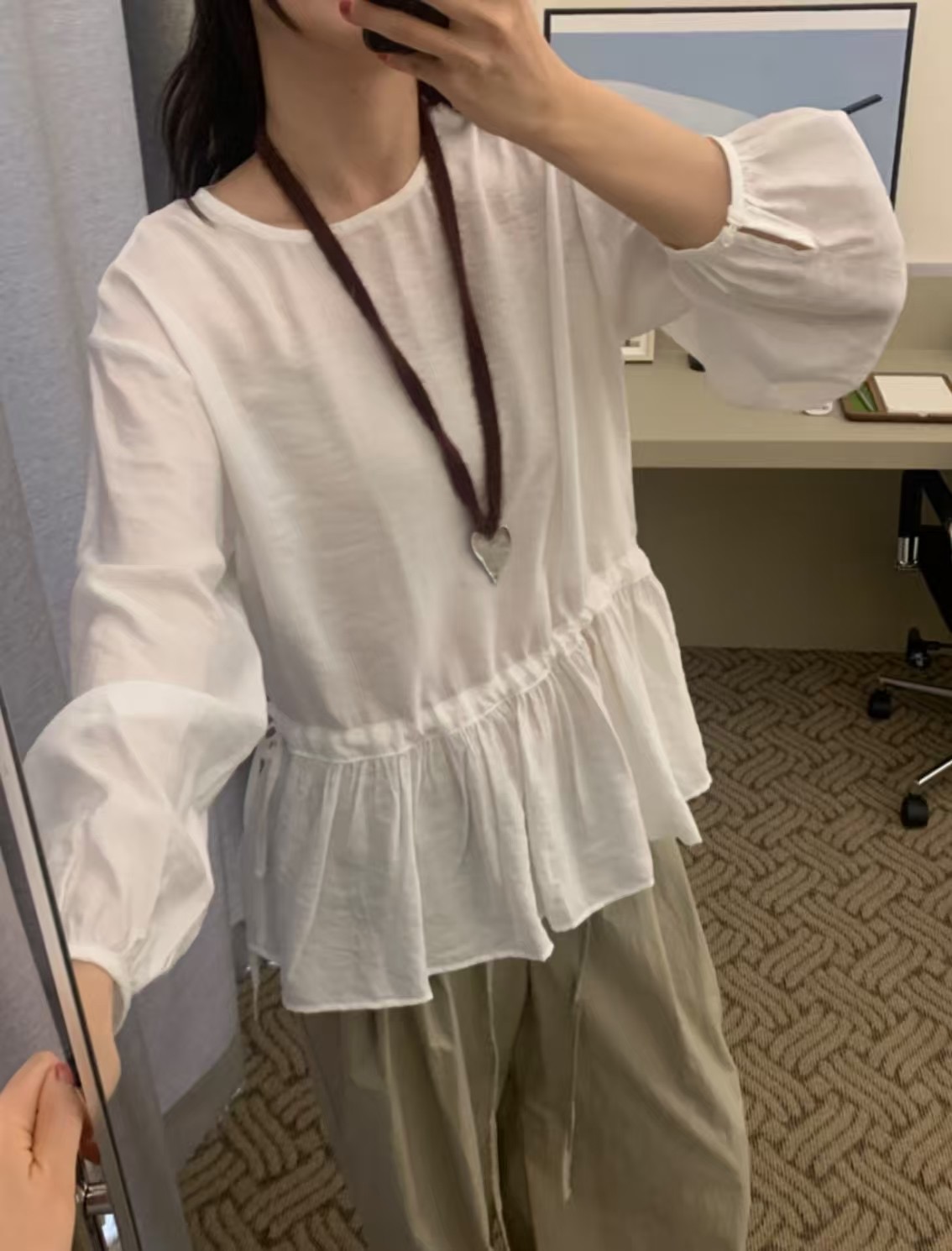 ALL OF US東大門㊣直郵女裝新品時尚真品休閑熱賣襯衫蕾絲衫ALL OF US襯衫/蕾絲衫圖色2