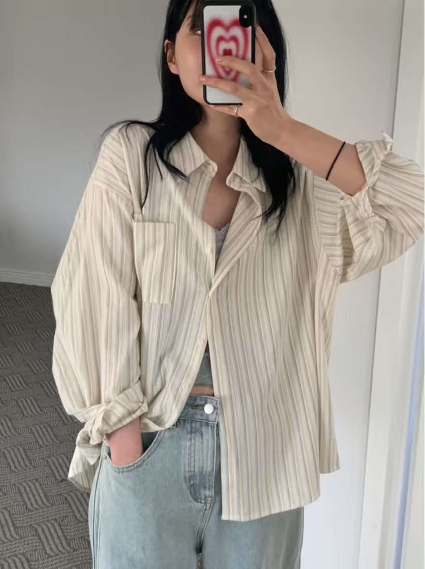 ALL OF US東大門㊣直郵女士新品休閑時尚推薦真品襯衫蕾絲衫ALL OF US襯衫/蕾絲衫圖色2