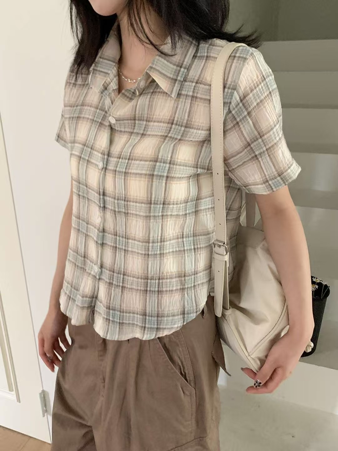 CHEEMI韓國代購㊣女士新品25春夏真品熱賣時尚推薦襯衫蕾絲衫CHEEMI襯衫/蕾絲衫