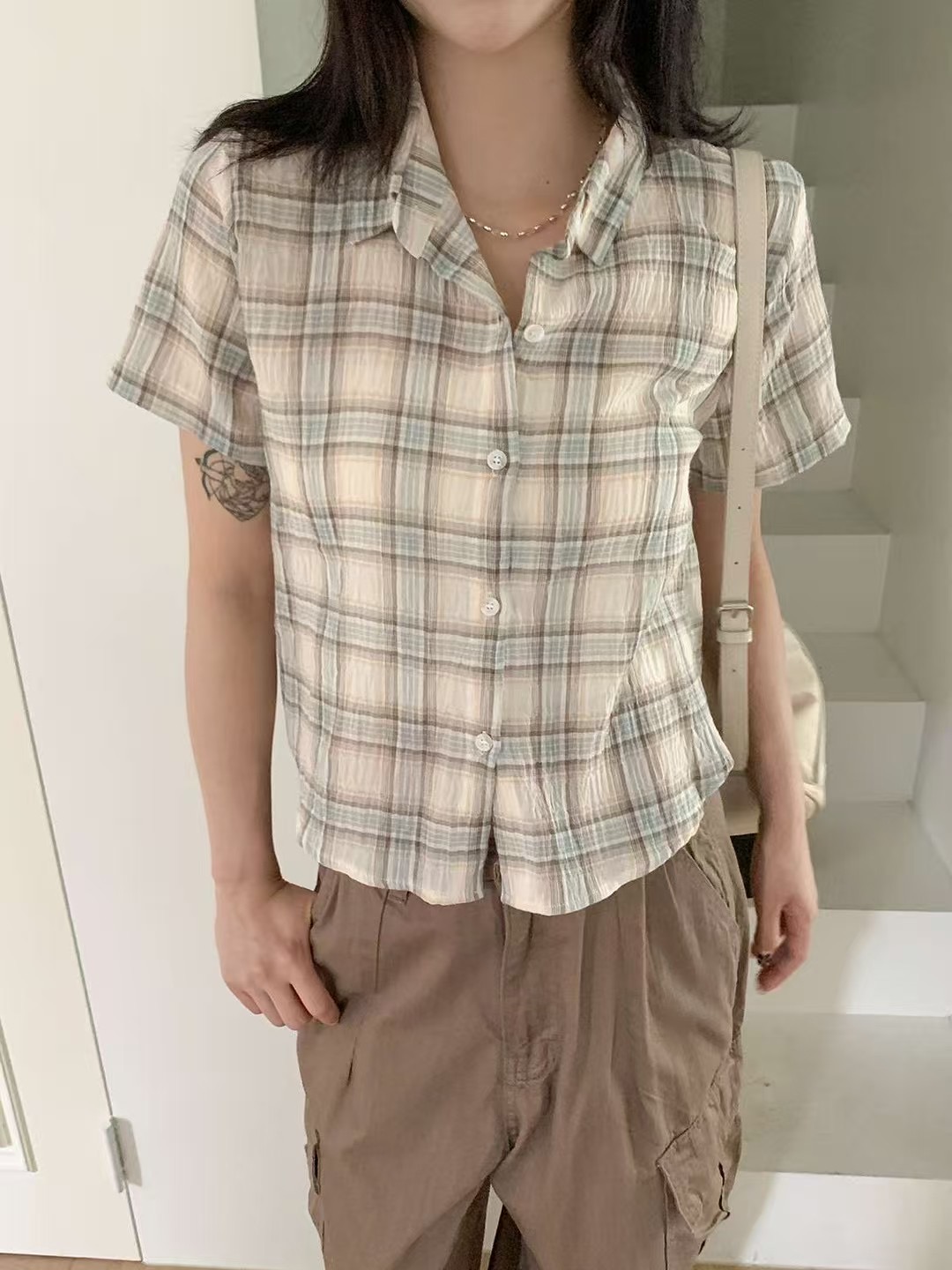 CHEEMI韓國代購㊣女士新品25春夏真品熱賣時尚推薦襯衫蕾絲衫CHEEMI襯衫/蕾絲衫