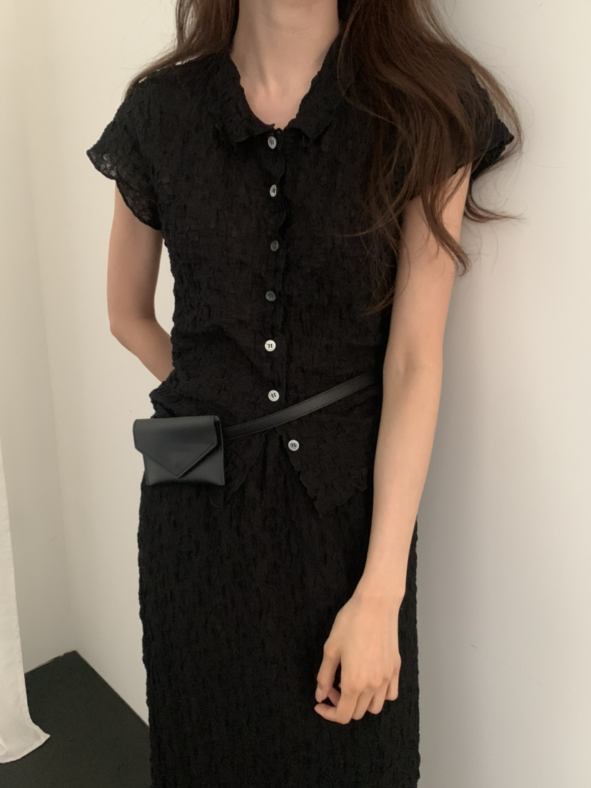 NOTICE韓國代購㊣女裝新品職業25春夏時尚人氣襯衫蕾絲衫短款NOTICE襯衫/蕾絲衫