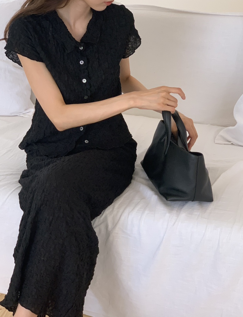 NOTICE韓國代購㊣女裝新品職業25春夏時尚人氣襯衫蕾絲衫短款NOTICE襯衫/蕾絲衫