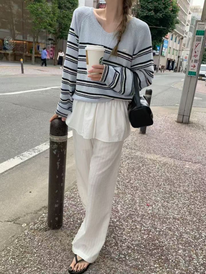 STAY HERE韓國代購㊣女裝新款時尚真品熱賣推薦職業針織衫STAY HERE針織衫