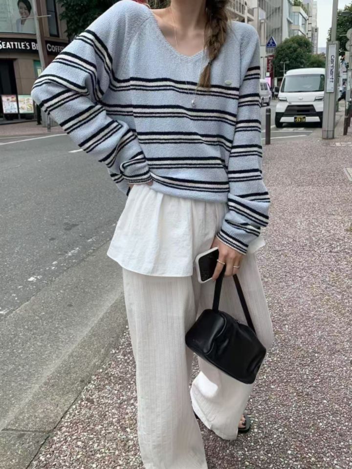 STAY HERE韓國代購㊣女裝新款時尚真品熱賣推薦職業針織衫STAY HERE針織衫
