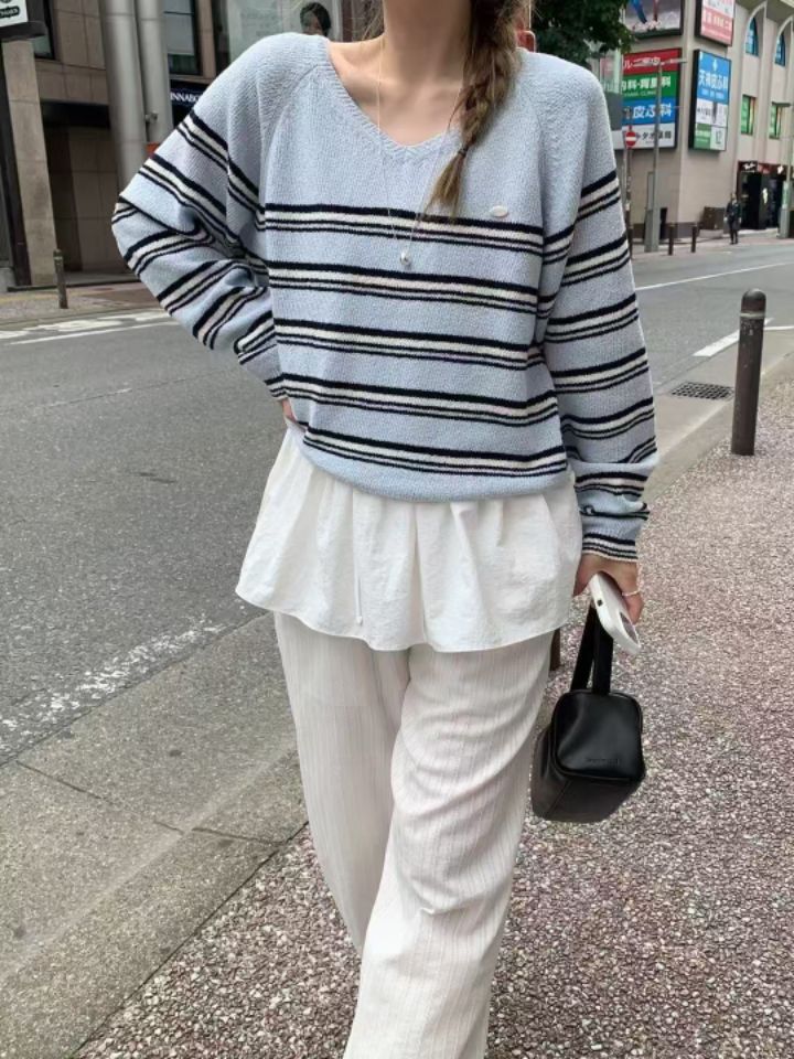 STAY HERE韓國代購㊣女裝新款時尚真品熱賣推薦職業針織衫STAY HERE針織衫