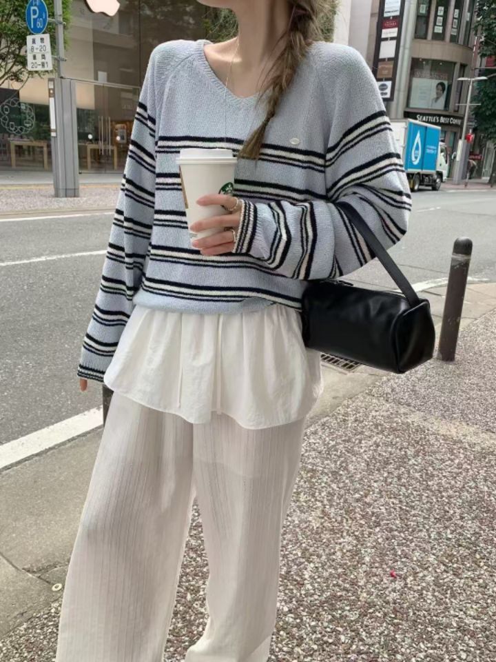 STAY HERE韓國代購㊣女裝新款時尚真品熱賣推薦職業針織衫STAY HERE針織衫