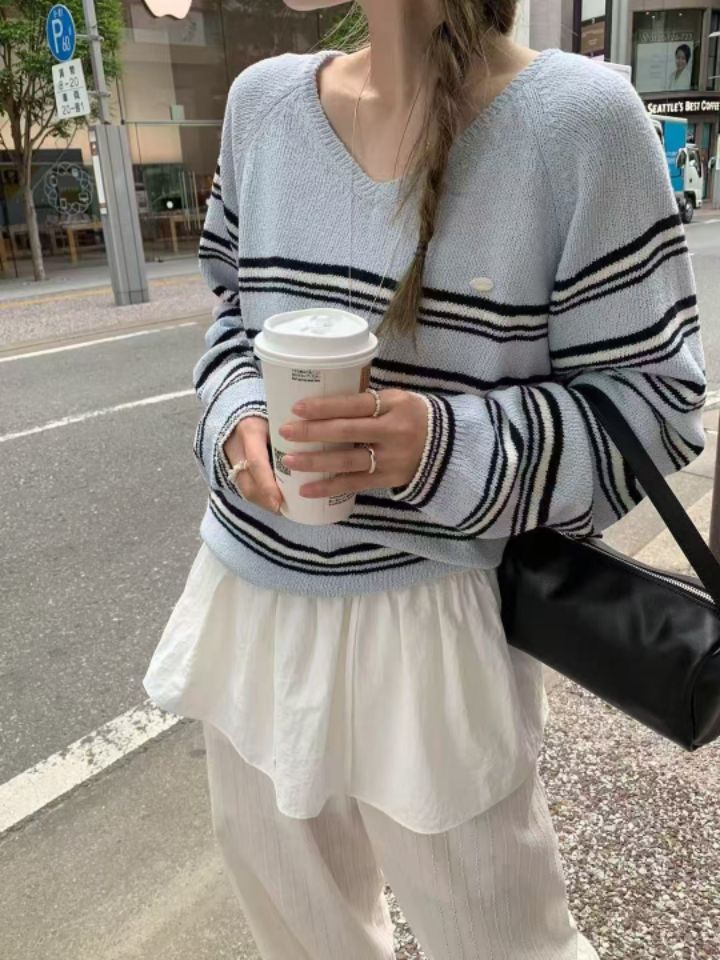 STAY HERE韓國代購㊣女裝新款時尚真品熱賣推薦職業針織衫STAY HERE針織衫圖色2