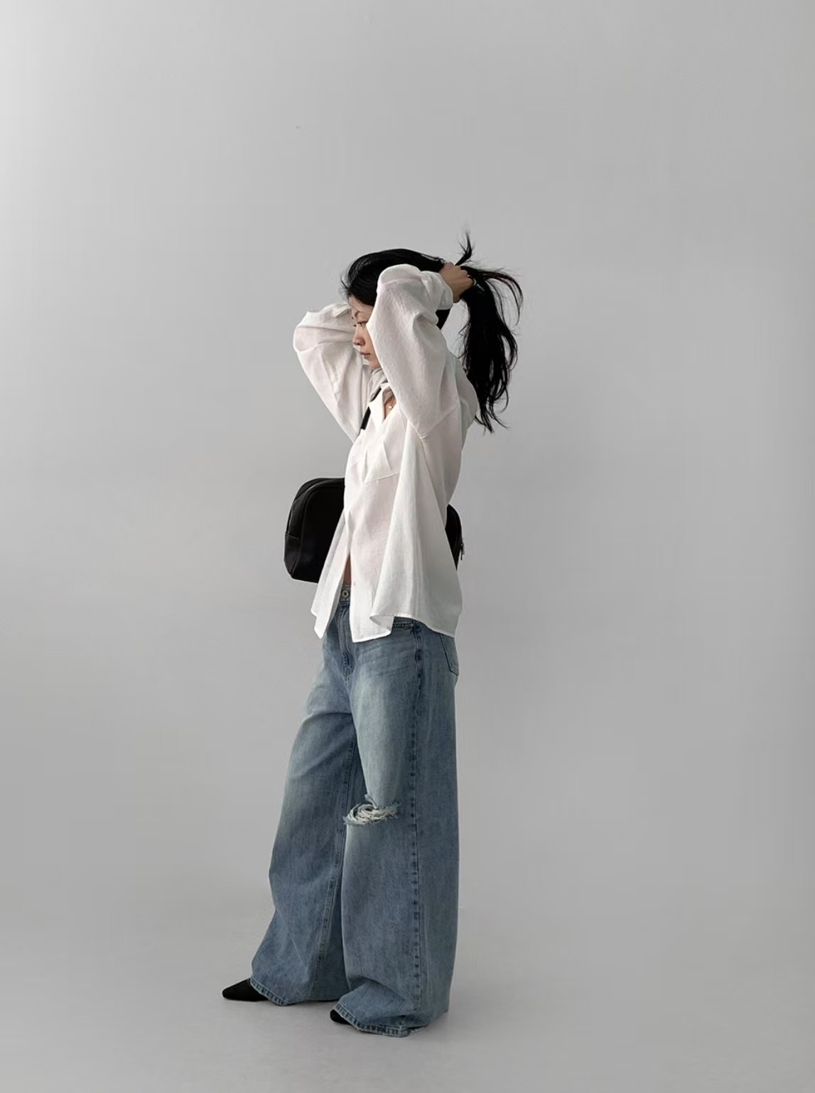 ALL OF US韓國直郵㊣女士新款25春夏真品人氣熱賣襯衫蕾絲衫ALL OF US襯衫/蕾絲衫