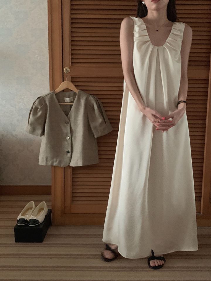 STAY HERE韓國代購㊣女士新品時尚職業熱賣25春夏人氣連衣裙STAY HERE連衣裙
