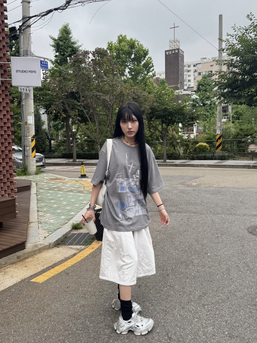 SEEOT韓國直郵㊣女士新款休閑25春夏時尚熱賣人氣T恤男女同款GGDT恤