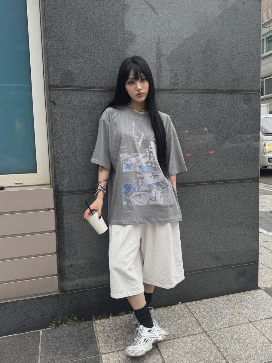 SEEOT韓國直郵㊣女士新款休閑25春夏時尚熱賣人氣T恤男女同款GGDT恤