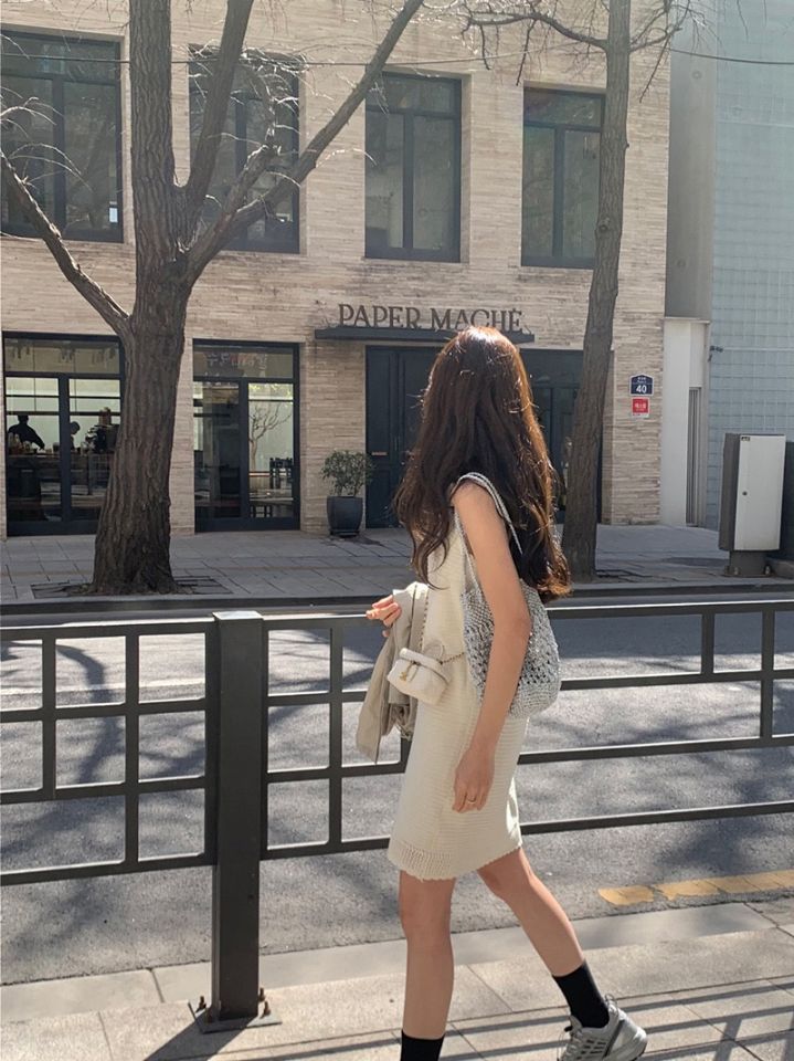 STAY HERE東大門㊣實拍女裝新品真品時尚25春夏職業連衣裙STAY HERE連衣裙