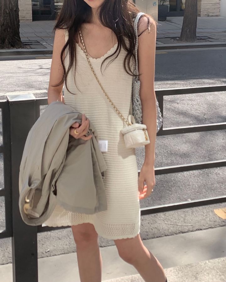 STAY HERE東大門㊣實拍女裝新品真品時尚25春夏職業連衣裙STAY HERE連衣裙圖色2