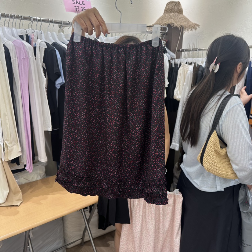 HANSUNGHYUN韓國代購㊣女士新品熱賣真品25春夏半身裙中短裙絨HANSUNGHYUN半身裙/中短裙圖色2