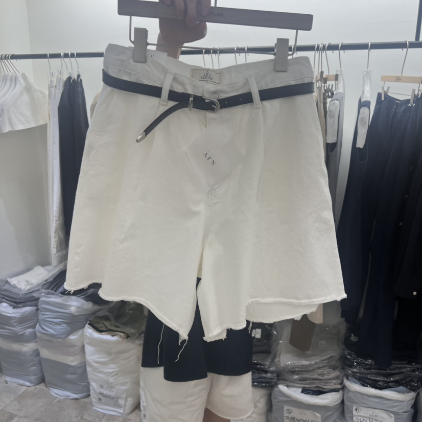 A Flan東大門㊣直郵女裝新品25春夏真品推薦時尚短褲不含腰帶AFN/A Flan短褲圖色1