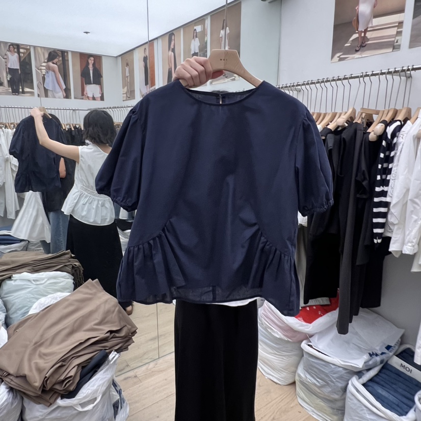 MOI-A韓國直郵㊣女裝新款職業真品人氣熱賣休閑襯衫蕾絲衫MOI-A襯衫/蕾絲衫圖色2