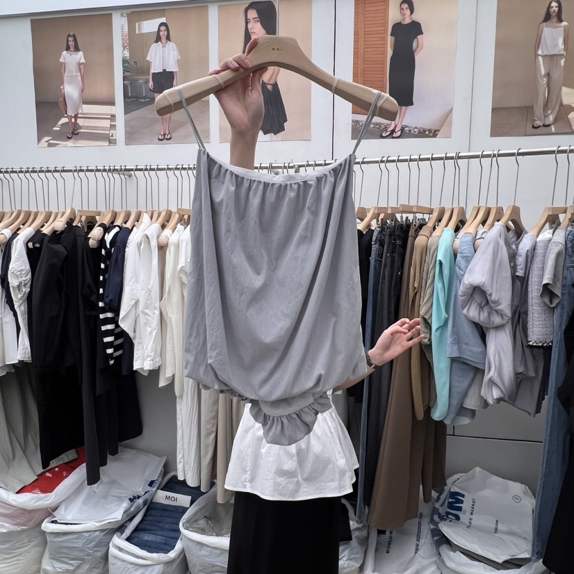 MOI-A韓國代購㊣女士新款人氣熱賣時尚真品休閑推薦吊帶背心MOI-A吊帶/背心