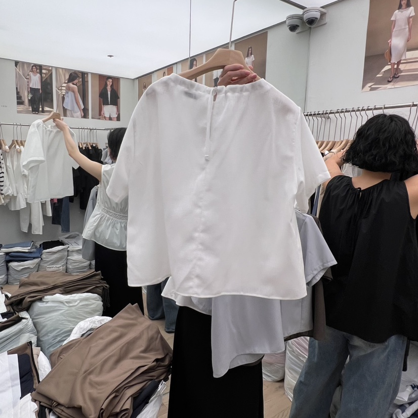 MOI-A韓國代購㊣女裝新品熱賣真品25春夏時尚職業襯衫蕾絲衫MOI-A襯衫/蕾絲衫
