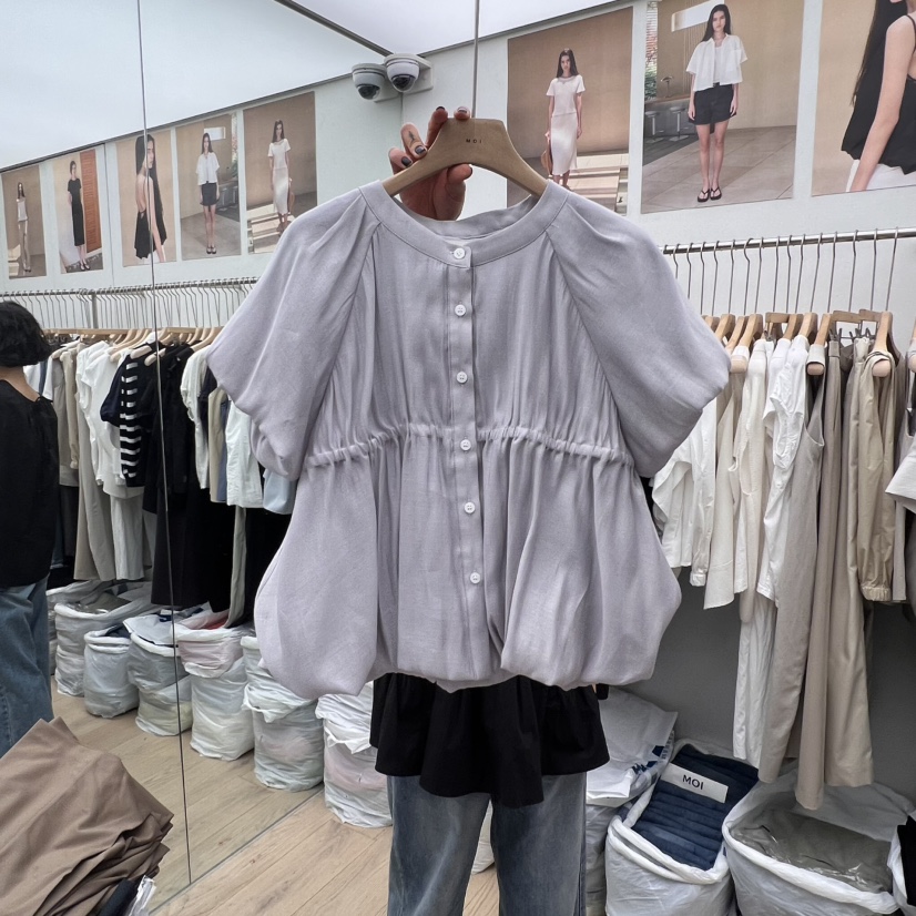 MOI-A韓國直郵㊣女裝新品25春夏真品職業熱賣休閑襯衫蕾絲衫MOI-A襯衫/蕾絲衫圖色3