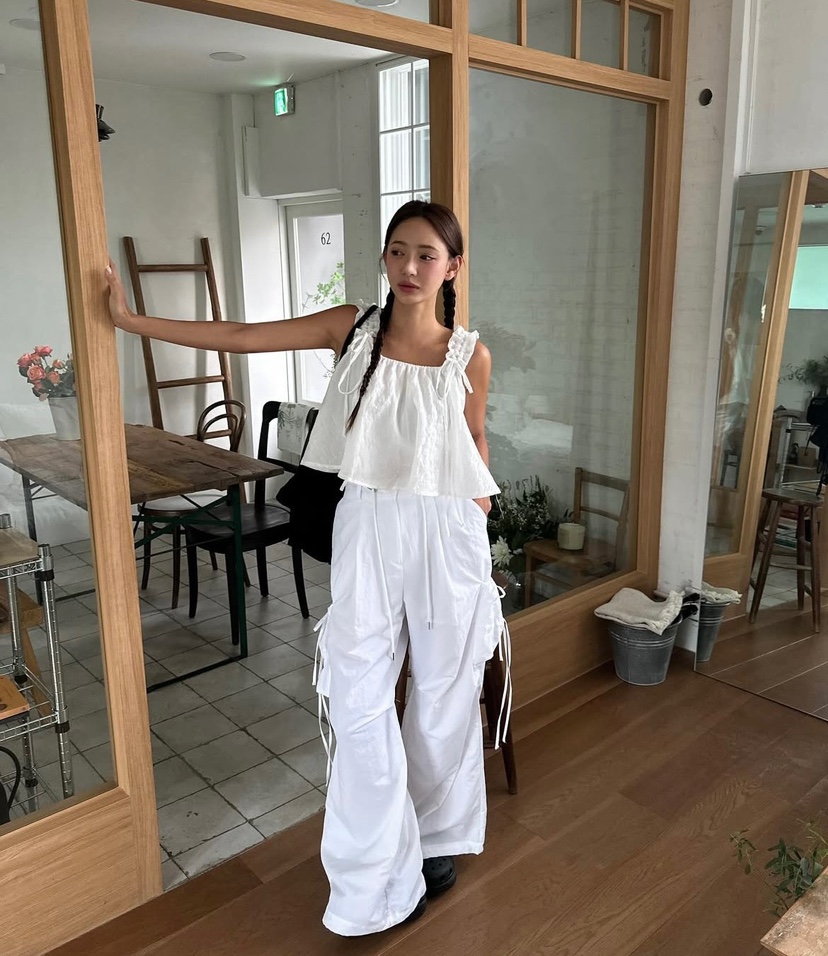 BAMBOLINA東大門㊣實拍女士新品25春夏推薦職業休閑褲蝴蝶結BAMBOLINA休閑褲