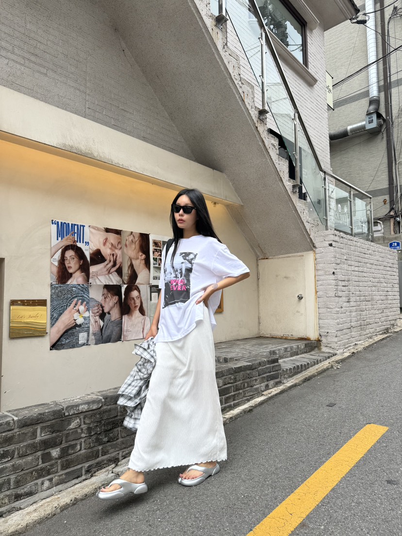 LIMLIMLIM東大門㊣實拍女裝新款真品熱賣休閑職業人氣長裙褶皺LIM LIM LIM長裙