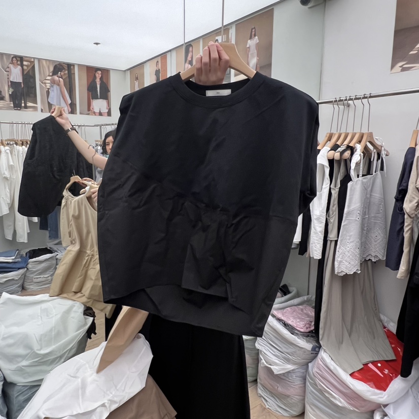 MOI-A東大門㊣直郵女士新品真品25春夏休閑熱賣人氣推薦T恤MOI-AT恤圖色3