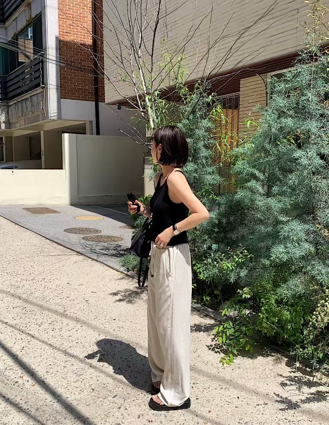 RARASHOW韓國代購㊣女士新品休閑職業熱賣25春夏推薦休閑褲RARASHOW休閑褲