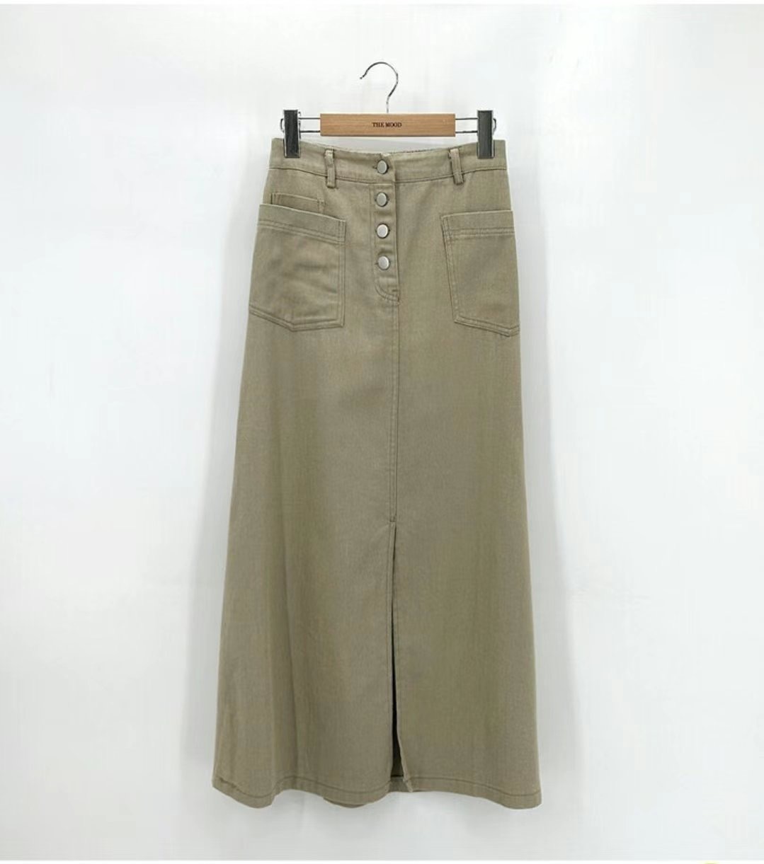 MARCIA-마샤-OT東大門㊣代購女士新品真品人氣熱賣長裙紐扣MARCIA長裙