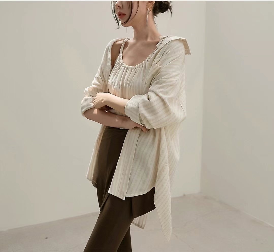 MARCIA-마샤-OT東大門㊣代購女裝新品25春夏套裝套裝條紋MARCIA套裝
