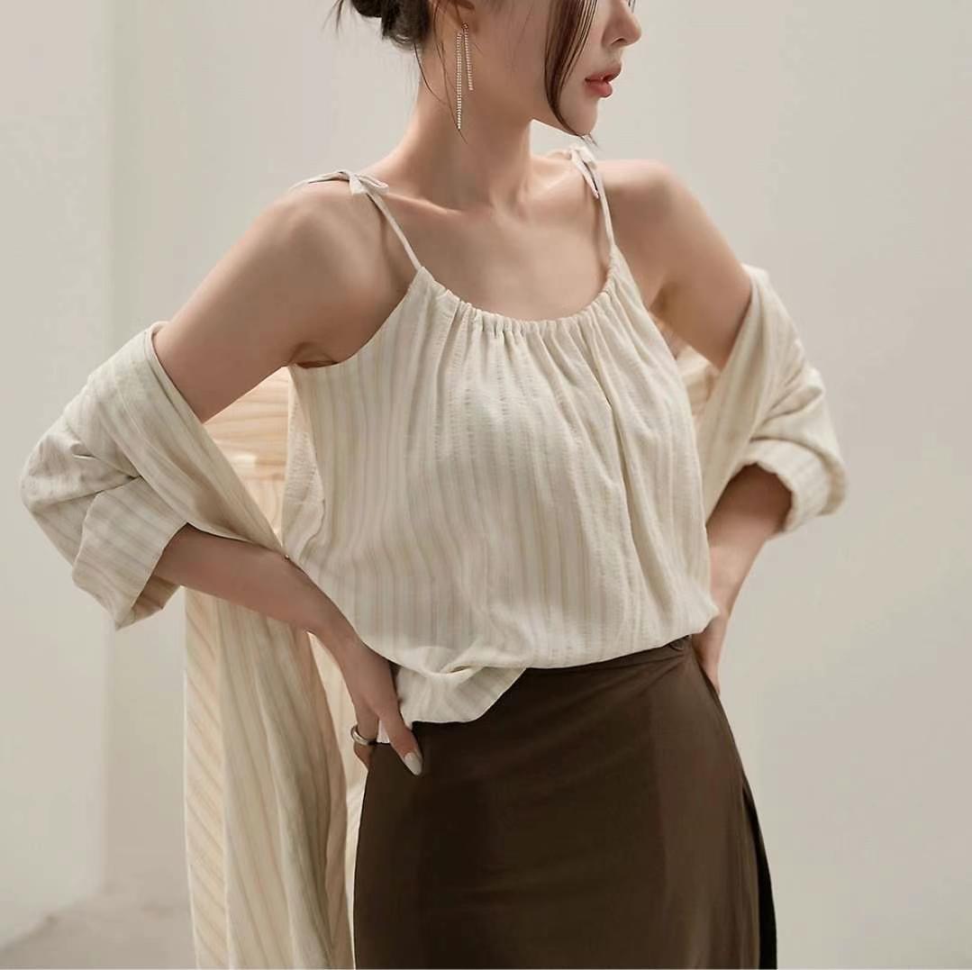 MARCIA-마샤-OT東大門㊣代購女裝新品25春夏套裝套裝條紋MARCIA套裝
