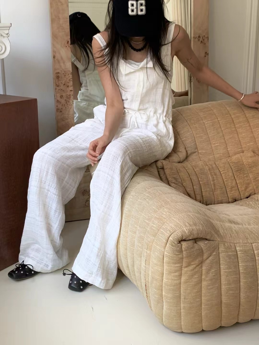ONDA韓國代購㊣女士新品熱賣職業時尚25春夏背帶褲不含內搭ONDA背帶褲圖色2