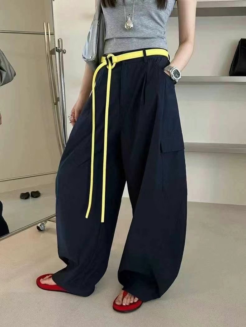 MARCIA-마샤-OT東大門㊣代購女士新款熱賣休閑褲工裝褲含腰帶MARCIA休閑褲