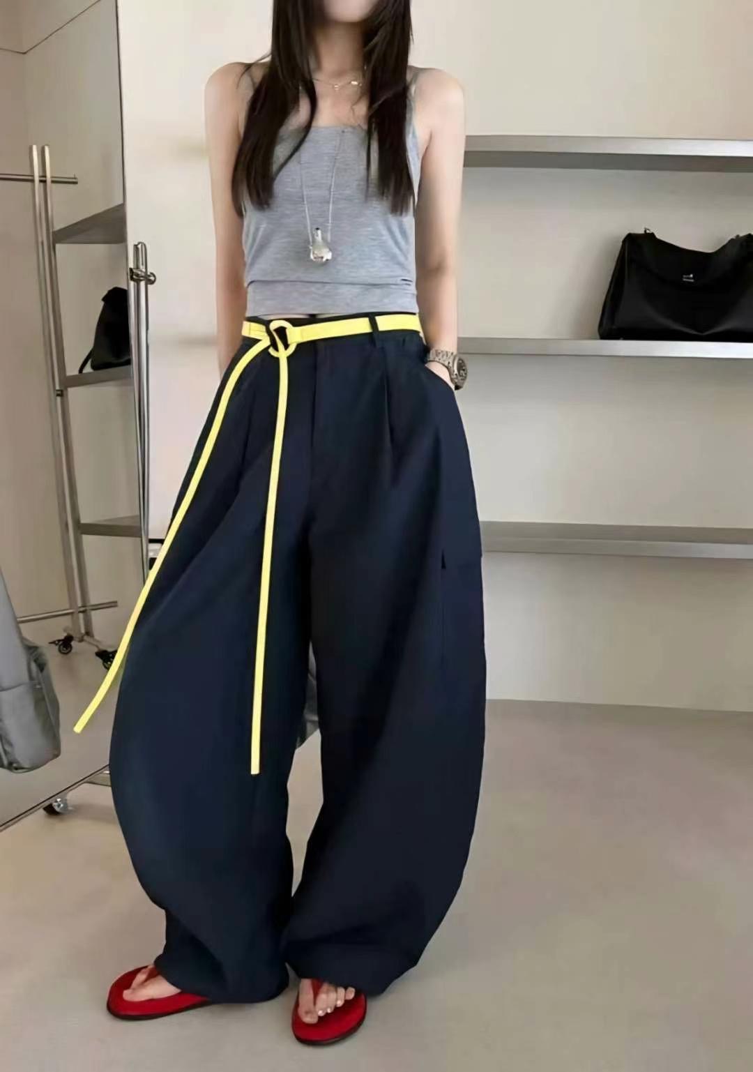 MARCIA-마샤-OT東大門㊣代購女士新款熱賣休閑褲工裝褲含腰帶MARCIA休閑褲