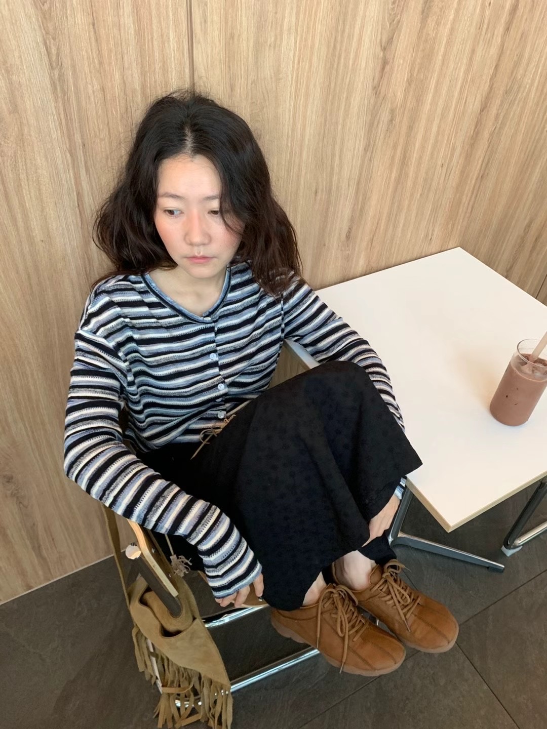 RARASHOW東大門㊣直郵女士新品職業時尚熱賣推薦針織衫開衫RARASHOW針織衫圖色2