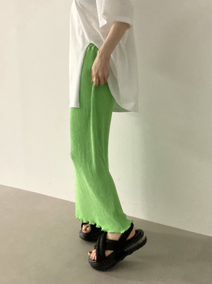 PLANTS ON GRAY東大門㊣實拍女裝新款熱賣真品人氣長裙百褶PLANTS ON GRAY長裙