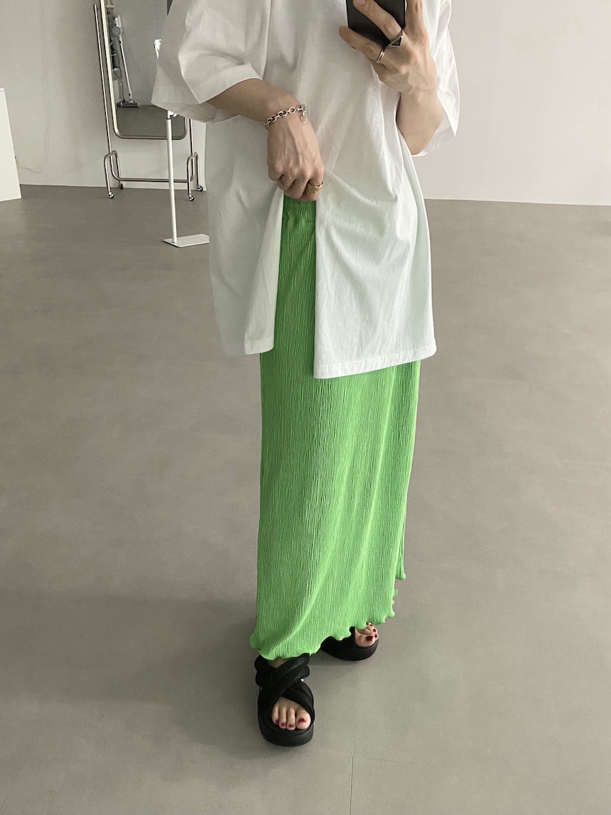 PLANTS ON GRAY東大門㊣實拍女裝新款熱賣真品人氣長裙百褶PLANTS ON GRAY長裙