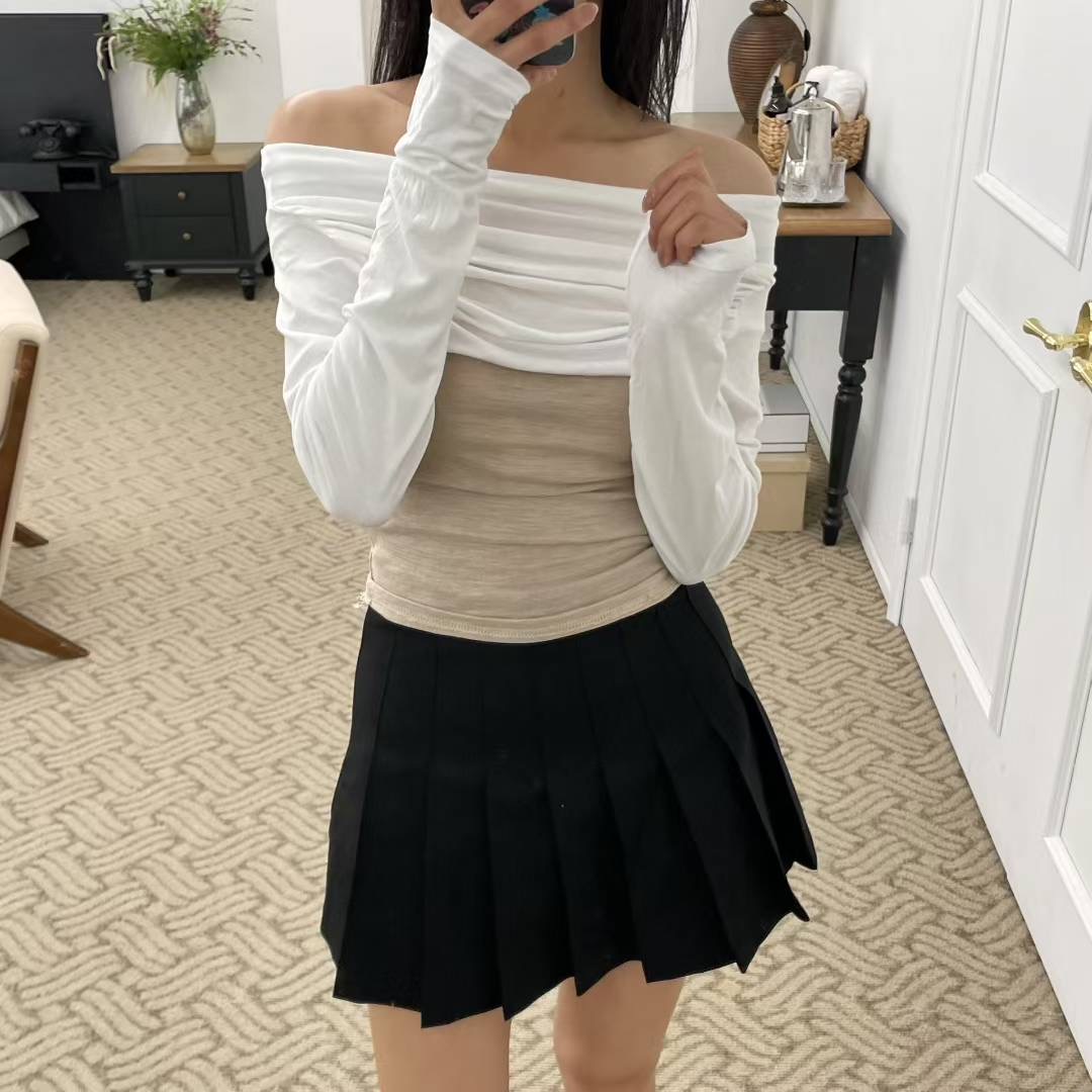 HOLYMOLY東大門㊣實拍女士新品25春夏熱賣休閑人氣推薦長袖T恤HOLYMOLY長袖T恤圖色2