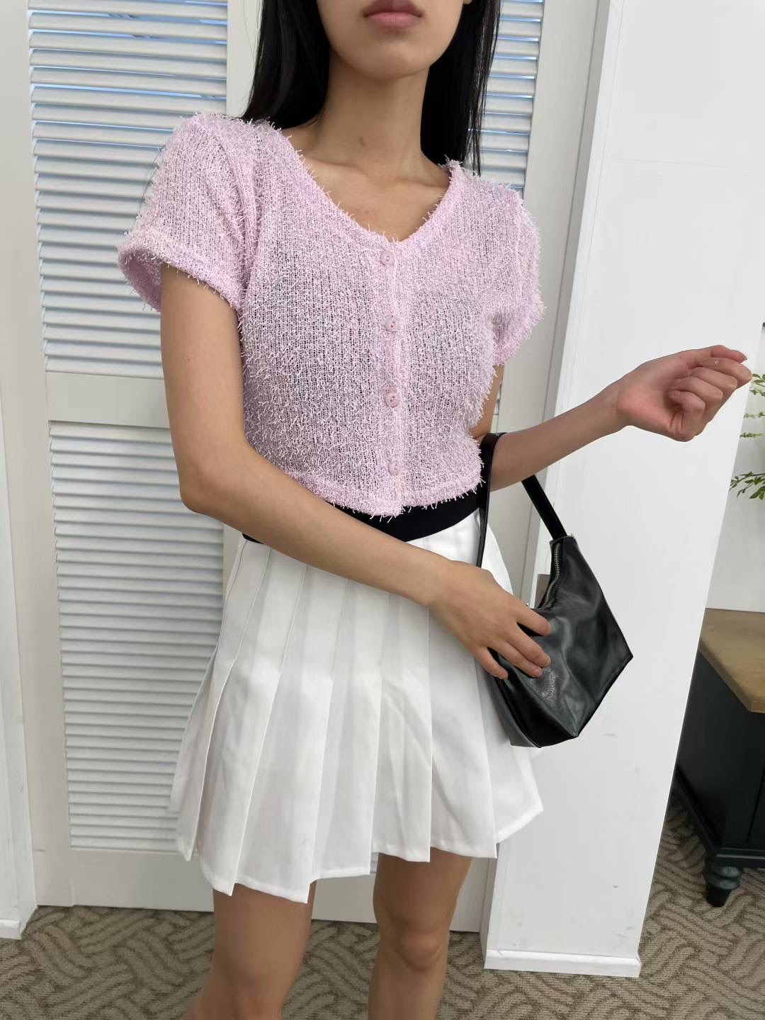 HOLYMOLY東大門㊣實拍女裝新品熱賣真品休閑25春夏職業針織衫HOLYMOLY針織衫圖色2