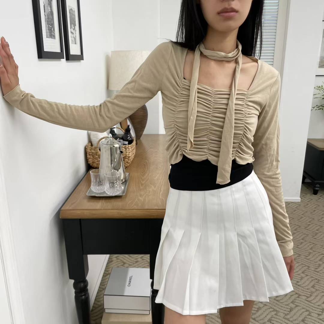 HOLYMOLY韓國代購㊣女士新品25春夏熱賣時尚職業套裝含脖帶HOLYMOLY套裝