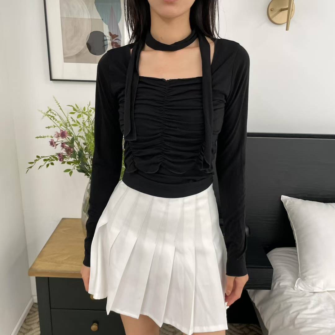 HOLYMOLY韓國代購㊣女士新品25春夏熱賣時尚職業套裝含脖帶HOLYMOLY套裝圖色2